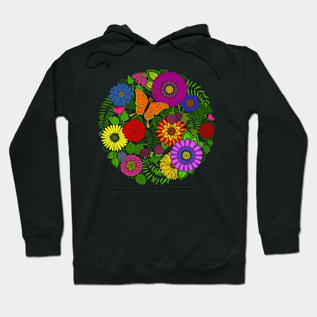 Floral Art Hoodie by AlondraHanley